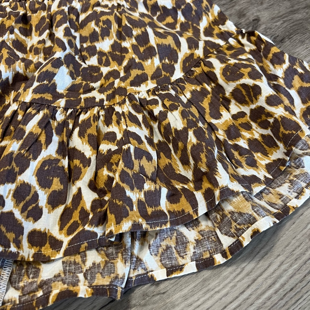 Aerie Cheetah Leopard Ruffle mini skirt Size XS - Picture 3 of 4
